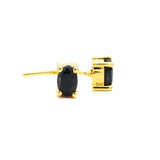 Blue Sapphire Gold Plated Earring Stud