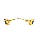 Blue Sapphire Gold Plated Earring Stud