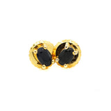 Blue Sapphire Gold Plated Earring Stud