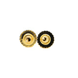 Blue Sapphire Gold Plated Earring Stud