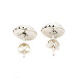 Silver Emerald Gemstone Earring Stud