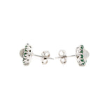 Cat's Eye & Emerald Gemstone Earring Stud