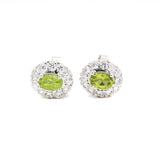 Peridot & Cubic Zirconia Stone Earring