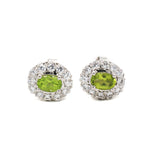 Peridot & Cubic Zirconia Stone Earring