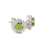 Peridot & Cubic Zirconia Stone Earring