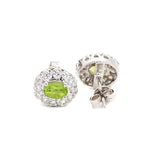Peridot & Cubic Zirconia Stone Earring