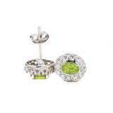 Peridot & Cubic Zirconia Stone Earring