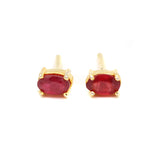 925 Silver Natural Ruby Gemstone Earring