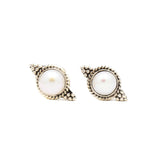 Natural Pearl Silver Earring Stud