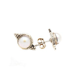 Natural Pearl Silver Earring Stud