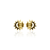 Silver Yellow Gold Plated Star Shape Earring Stud
