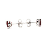 Red Garnet Gemstone Earring Stud