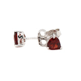 Red Garnet Gemstone Earring Stud