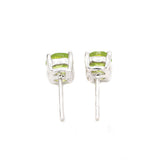 925 Sterling Silver Green Peridot Stud
