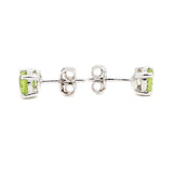 925 Sterling Silver Green Peridot Stud