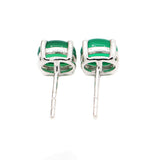 925 Silver Green Onyx Stud Earring
