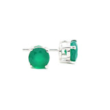 Green Onyx Gemstone Silver Earring Stud