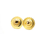 Oval Emerald Gold Plated Earring Stud