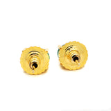 Natural Green Emerald Gemstone 925 Sterling Silver Earring Stud