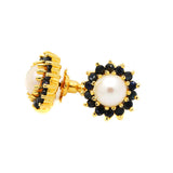 Natural Pearl & Blue Sapphire Gemstone Earring