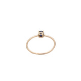 Round Shaped Blue Sapphire Gemstone 9k Gold Ring