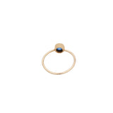 Round Blue Sapphire Gold Ring