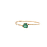 9K Gold Emerald Gemstone Ring