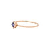 Square Blue Sapphire Gold Ring
