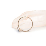 9K Gold Oval Blue Sapphire Ring