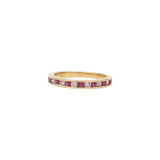 18K Gold Ruby And Diamond Ring Band