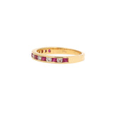 18K Gold Ruby And Diamond Ring Band