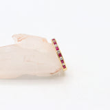 18K Gold Ruby And Diamond Ring Band