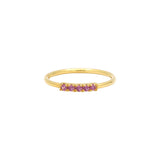 14K Gold Pink Sapphire Gemstone Ring