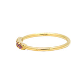 14K Gold Pink Sapphire Gemstone Ring