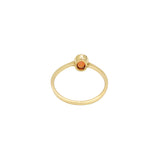 9K Gold Orange Sapphire Ring