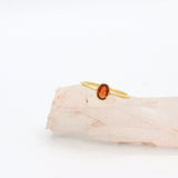 9K Gold Orange Sapphire Ring
