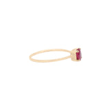 9K Gold Round Ruby Gemstone Ring