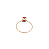 9K Gold Round Ruby Gemstone Ring