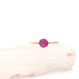 9K Gold Round Ruby Gemstone Ring