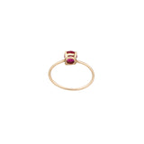 9K Gold Natural Ruby Round Gemstone Engagement Ring