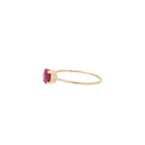 9K Gold Natural Ruby Round Gemstone Engagement Ring