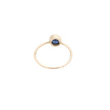 9K Gold Round Blue Sapphire Ring