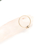 9K Gold Round Blue Sapphire Ring