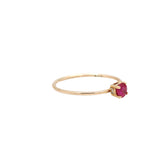 9K Gold Ruby Gemstone Engagement Ring