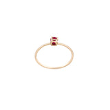9K Gold Ruby Gemstone Engagement Ring