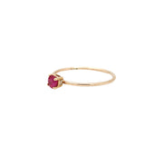 9K Gold Ruby Gemstone Engagement Ring