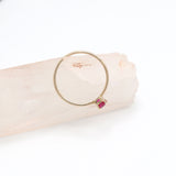 9K Gold Ruby Gemstone Engagement Ring