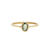 9K Gold Green Sapphire Ring