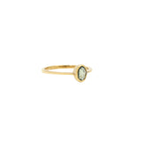 9K Gold Green Sapphire Ring