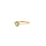9K Gold Green Sapphire Ring